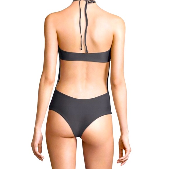 Mikoh Moorea Grey Macrame One Piece Size XL NWT - Picture 5 of 7